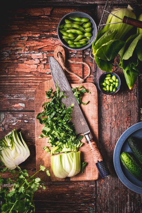 Japoński Nóż Szefa Kuchni Stal Damasceńska AUS-10 Profesjonalny