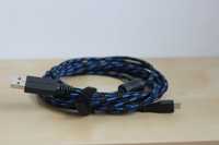 Lioncast Kabel przewód przedłużacz USB microUSB - sznurkowy oplot - 4m