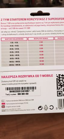 Zloty numer 666 T Mobile