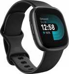 uszkodzony smartwatch fitbit versa czarny gps opis
