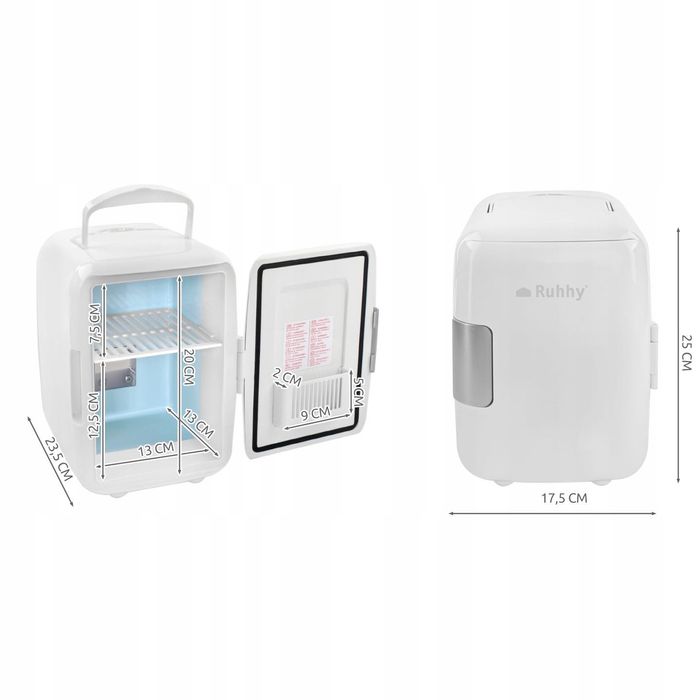 Lodówka Turystyczna Samochodowa Chłodząco-Grzejąca Przenośna 12V 4l