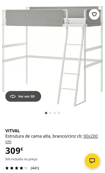 Cama alta VITVAL - IKEA