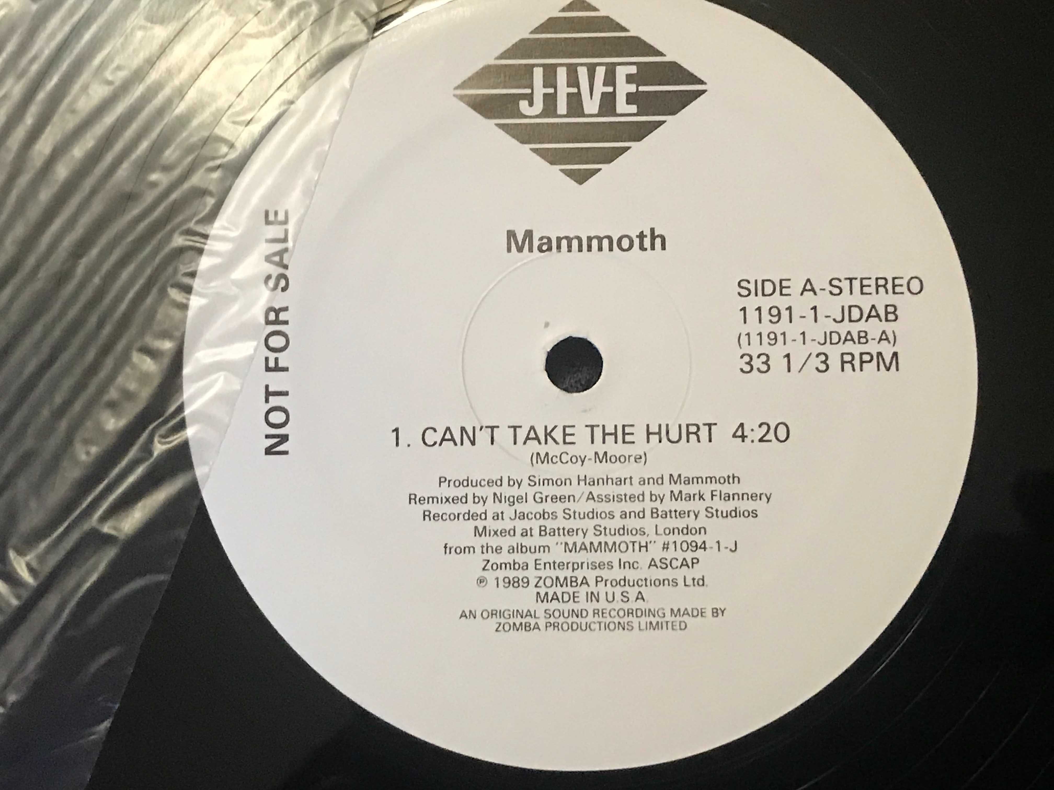 Mammoth – Can’t Take The Hurt  / Винил.