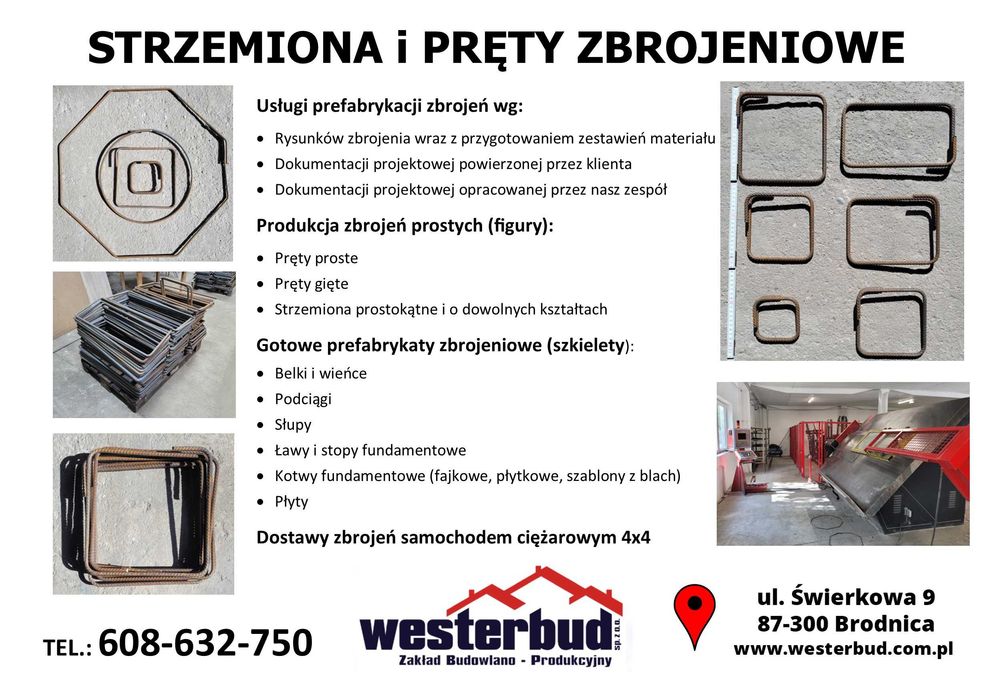 STRZEMIONA ZBROJENIOWE. Tanio, szybko, bez odpadu. Automat CNC.