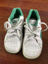 Buty dziecięce Puma 25 wkladka 15,5 cm bialo- zielone bdb