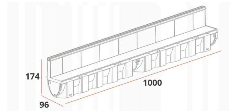 Odwodnienie liniowe do kostki 2,40m