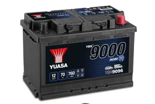 Akumulator YUASA YBX9096 AGM 70Ah 760A dostawa START-STOP adaptacja