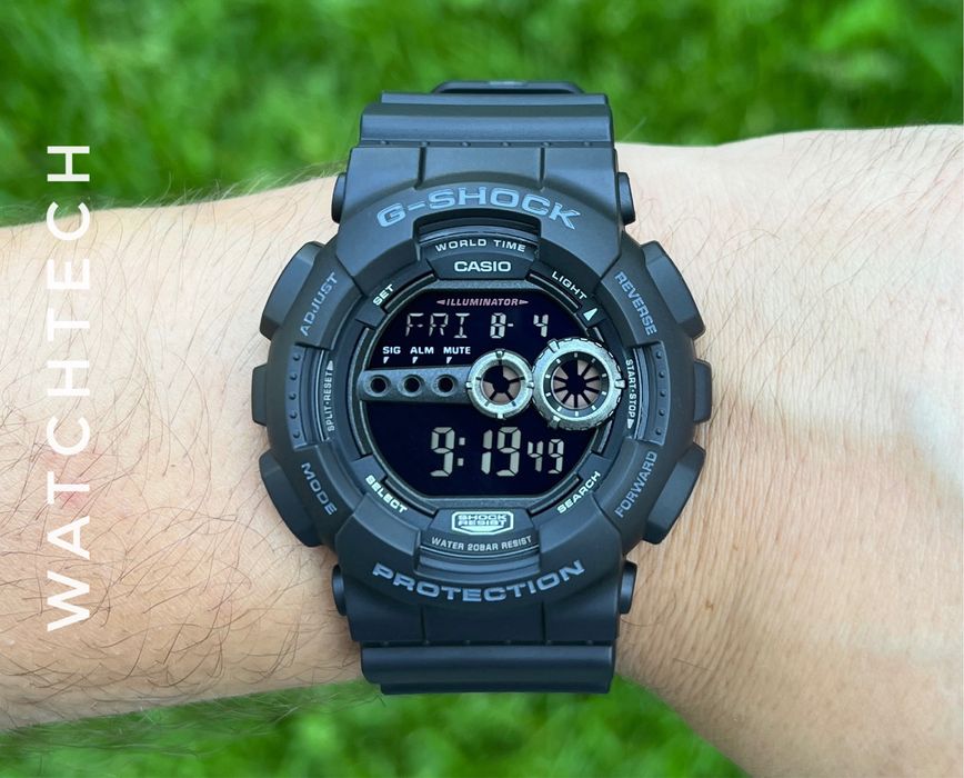 Наручний спортивний годинник Casio G-Shock GD-100-1B новий оригінал