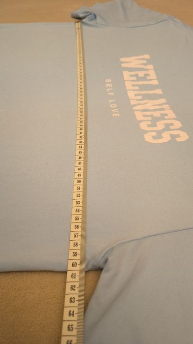 Błękitna koszulka/t-shirt elastyczna oversize M/L/XL Shein Wellness