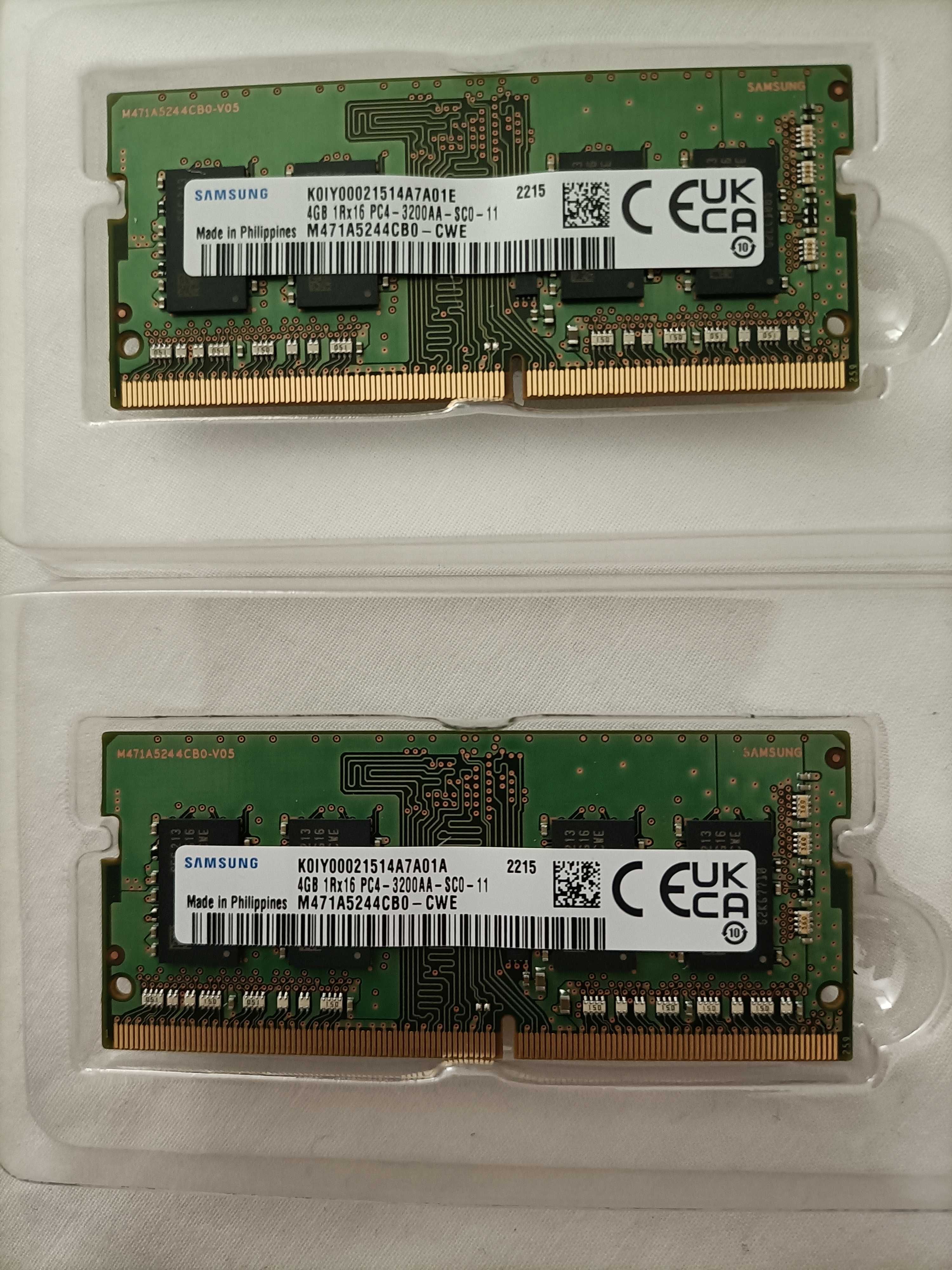 Memória RAM portátil 2x4GB DDR4 3200Mhz