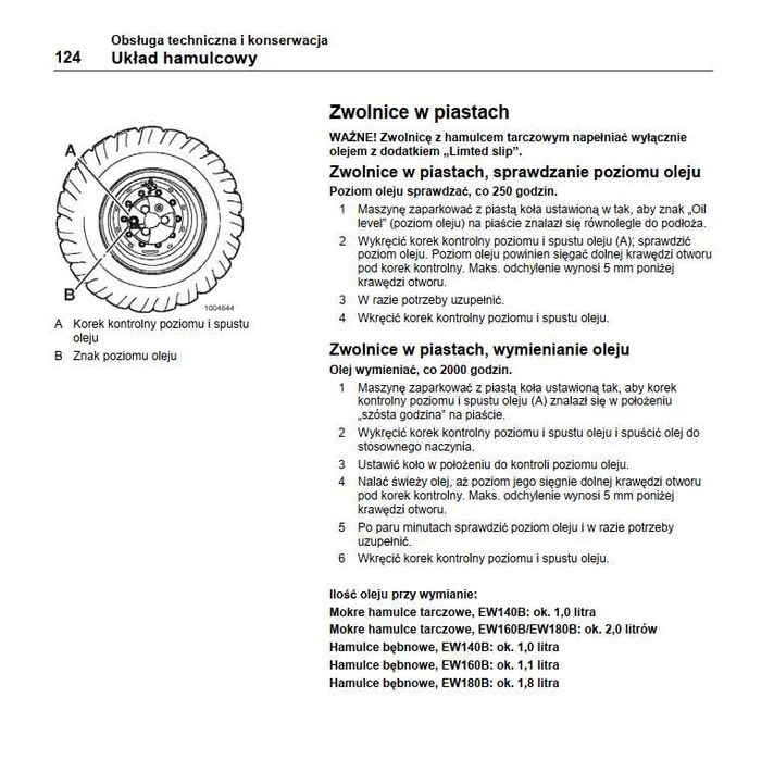Volvo EW 140/160/180 B DTR Instrukcja obsługi PL