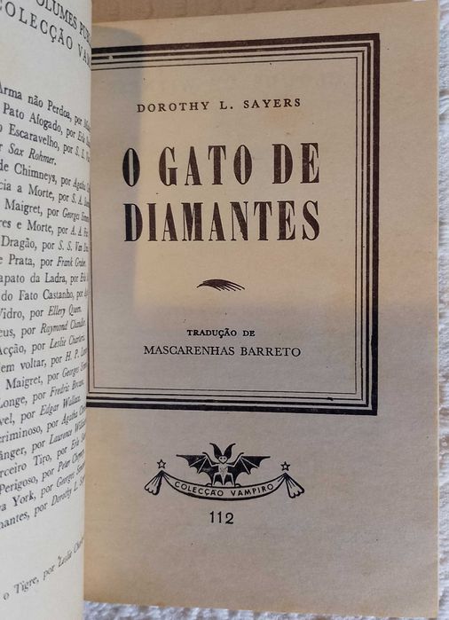O gato de diamantes, Dorothy L. Sayers