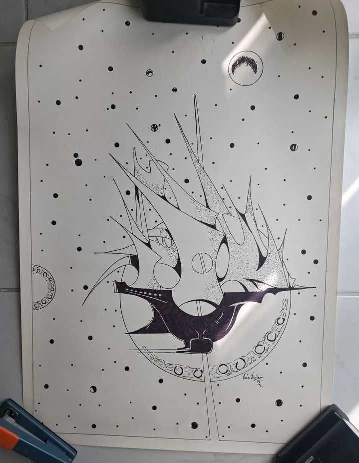 Poster com Imagem Futurista dos Anos 70