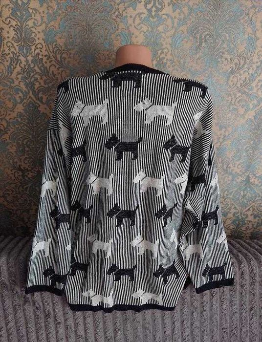 Красивый свитер с собаками на девочку подростка кофта джемпер