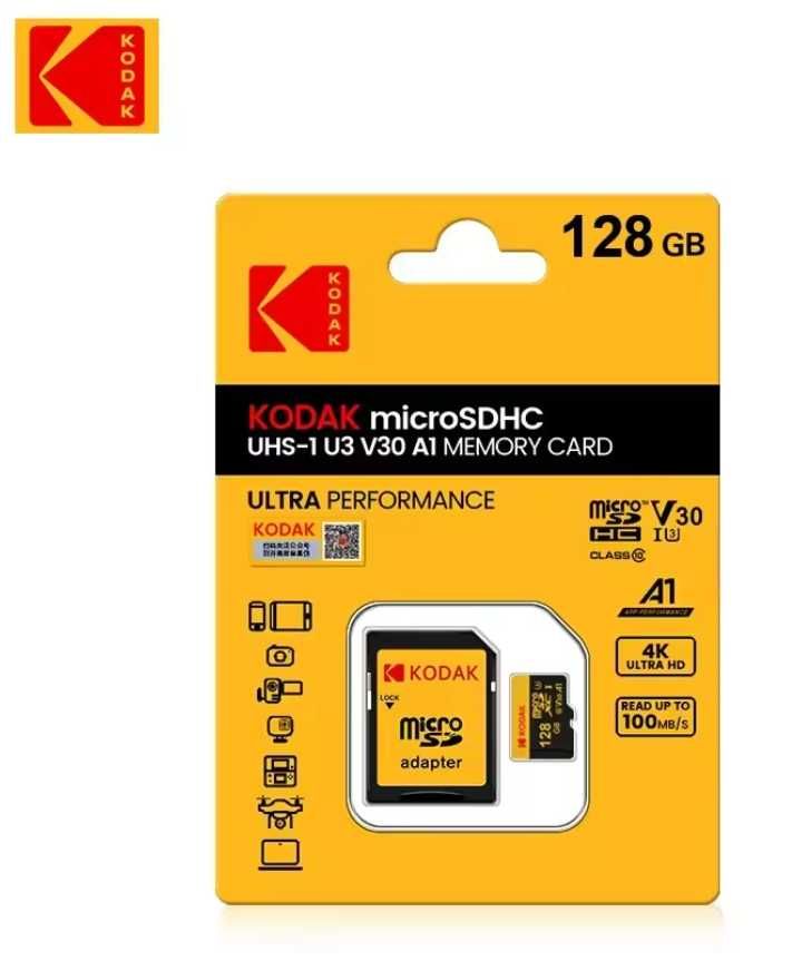 Karta pamięci Kodak micro SDXC 128GB 4K U3 A1 C10 V30 100Mb/s szybka