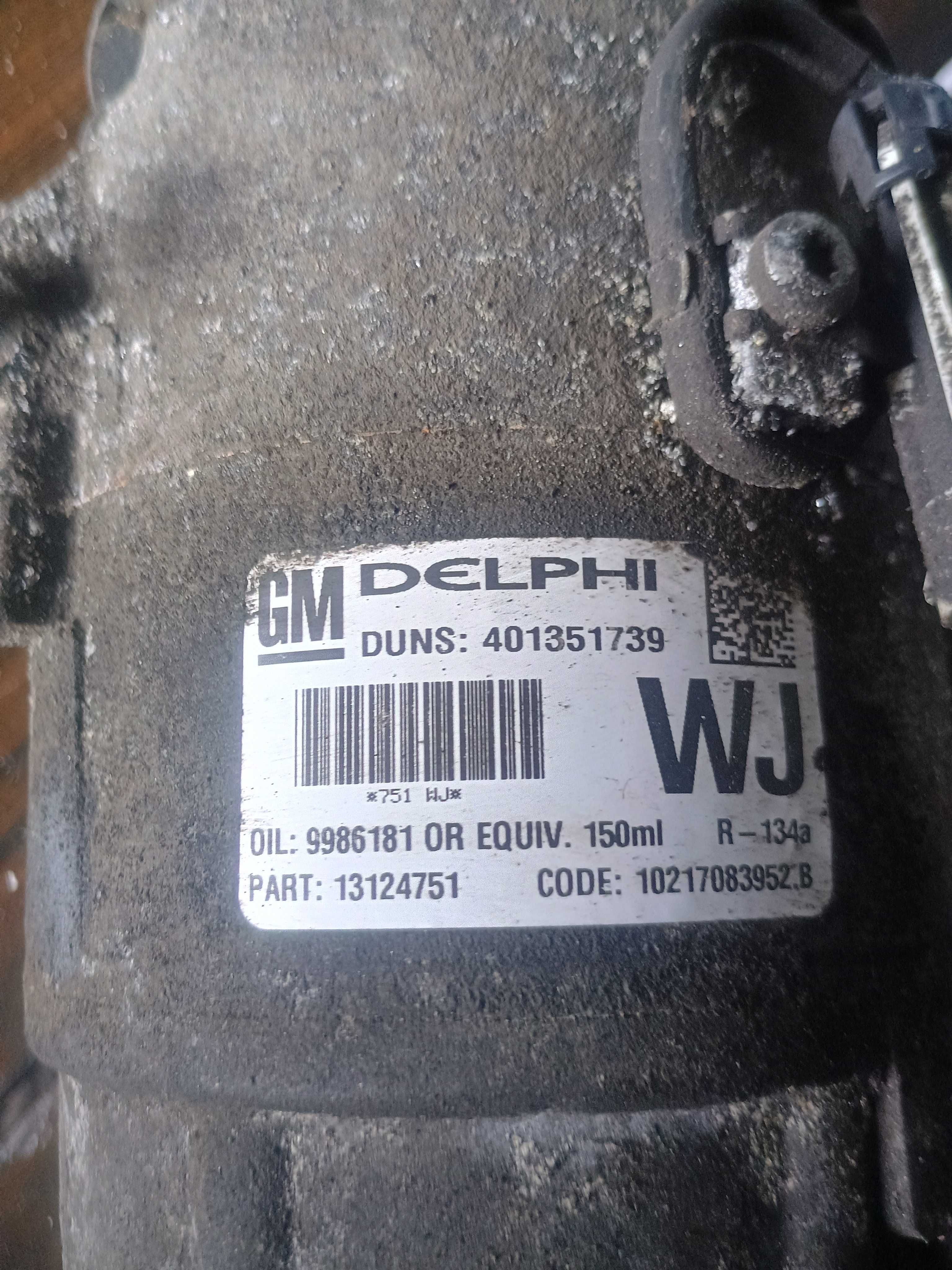 Kompresor Sprężarka Klimatyzacji Delphi WJ Opel Astra H 1.7 CDTI 125km