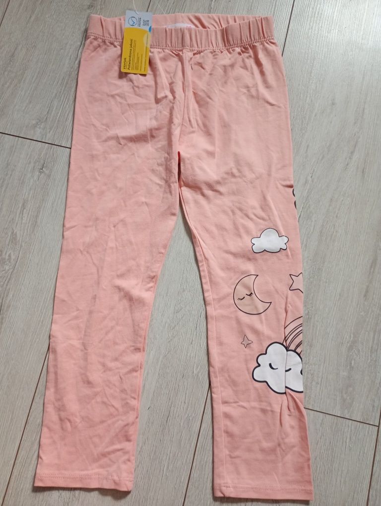 Nowe legginsy dziewczęce rybaczki 134 cm