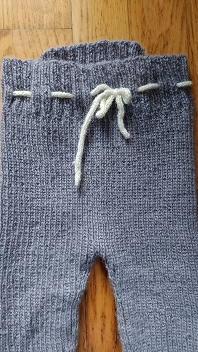 Getry wełniane z alpaki ręcznie robione na drutach rozmiar 86 92