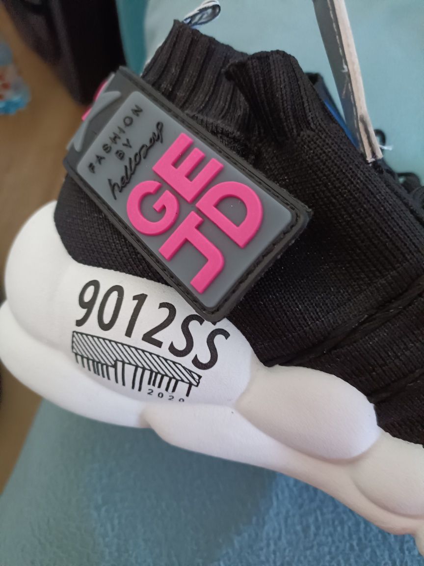 Buty sportowe sneakersy ombre na platformie