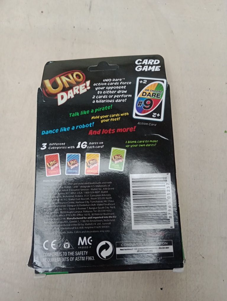 Karty Uno Dare nowe
