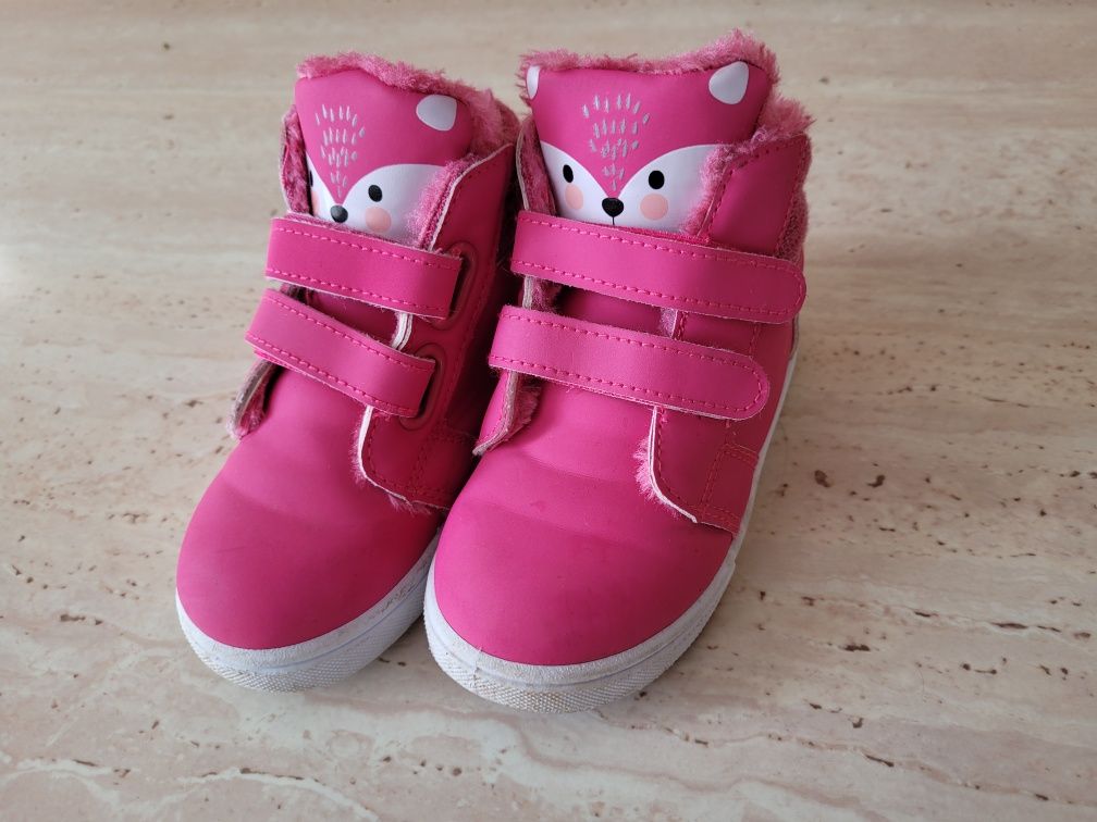 Ocieplane różowe sneakersy adidasy Fox&bunny r. 24