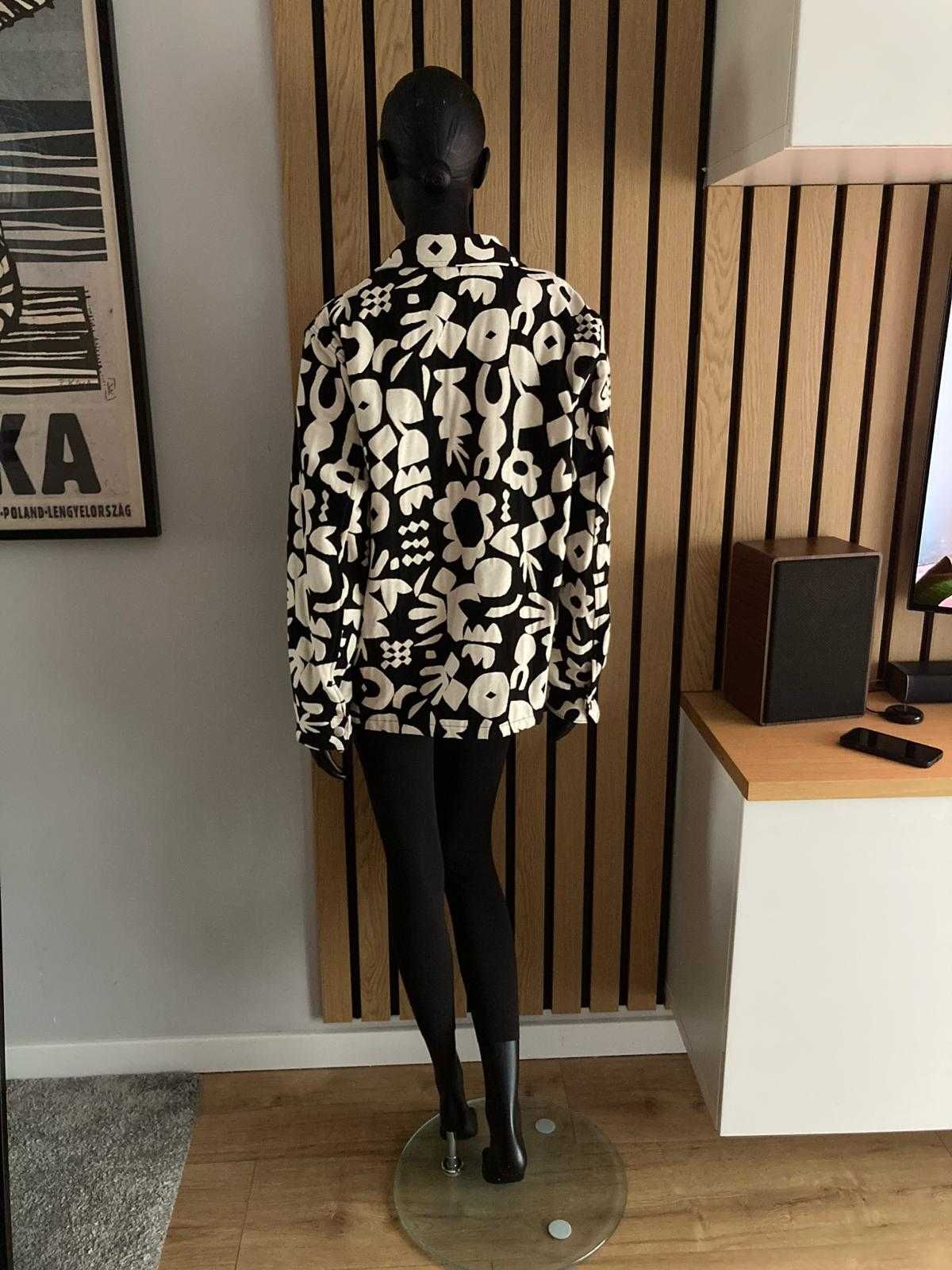 ZARA czarno-biała kurtka r. L ref. 2553/350