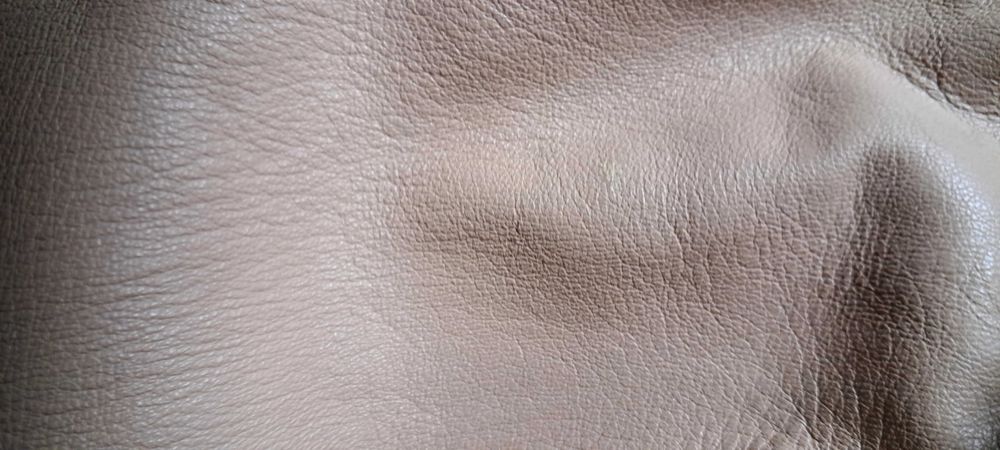 Skórzana kurtka damska beżowa