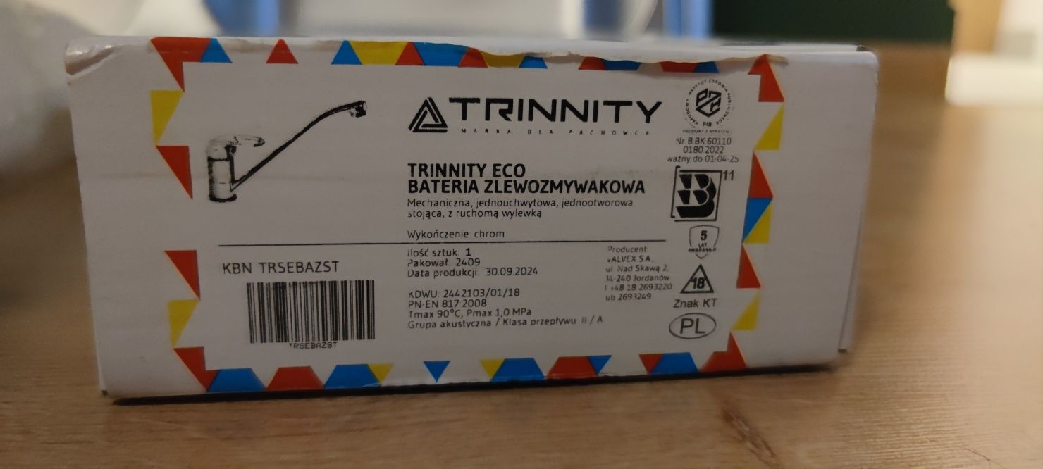 STANDARD zlewozmywak dwukomorowy + bateria i odpływ