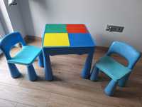 Komplet zestaw stolik dwa krzesła lego  tega baby