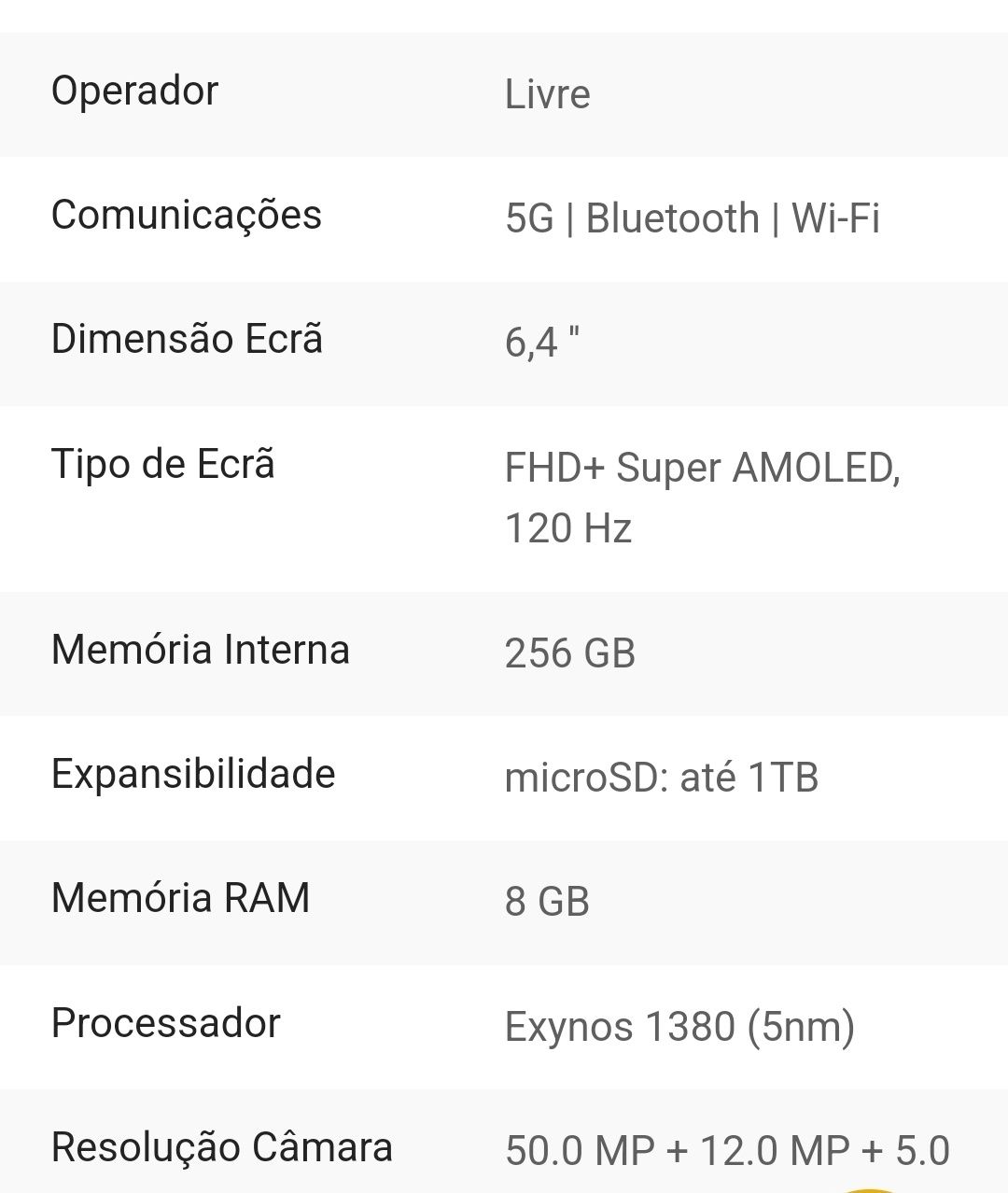 Smartphone Samsung Galaxy 256 Gg A54 5G