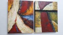 Telas abstratas 2 unidades