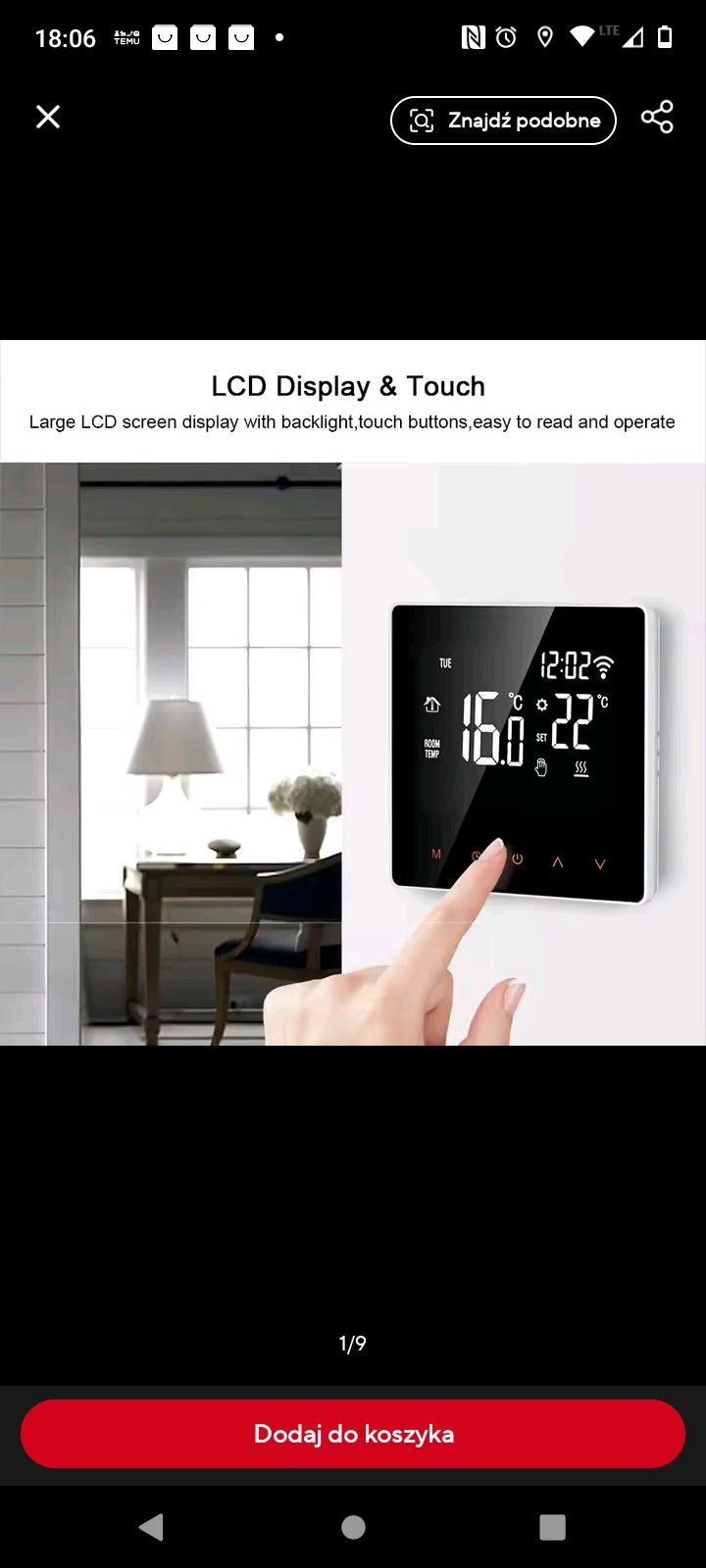 Termostat Wi fi Tuya sterownik pieca