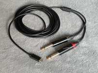 Kabel audio DAC 24bit 96kHz USB C > 2x JACK 6,3 TS mono do konsolety