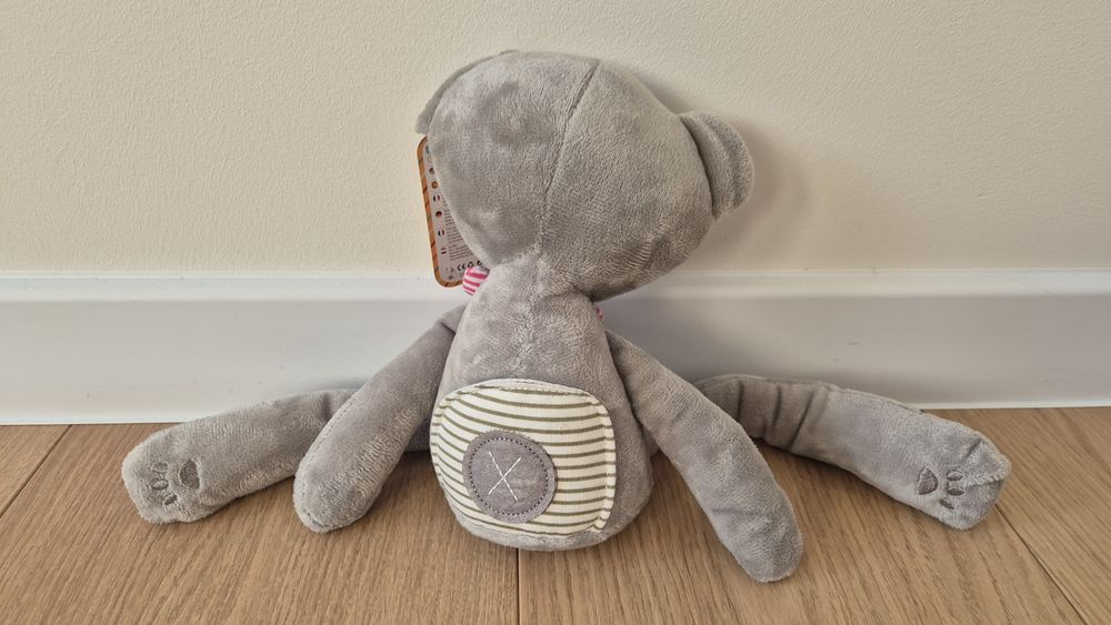 Uroczy miś z kokardką, maskotka,  przytulanka dla niemowlaka_NOWY