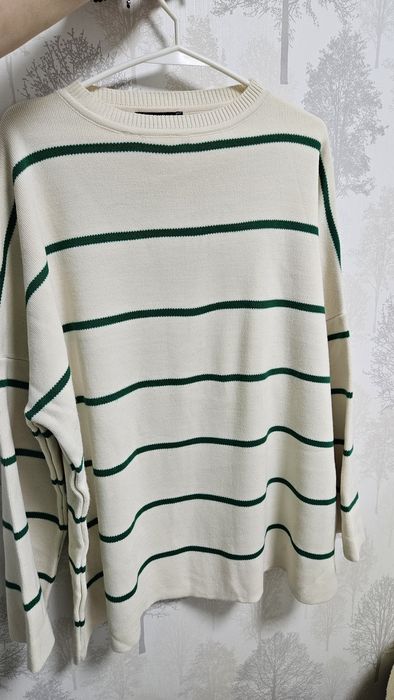 Стильна кофта в смужку, світер оверсайз