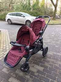 Wózek podwójny baby jogger city select lux double, kolor bordowy/porto