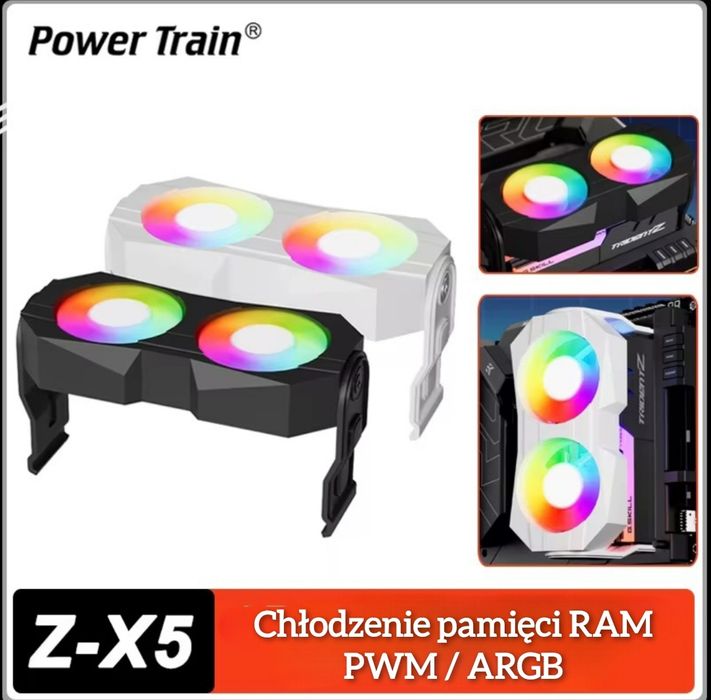 Chłodzenie pamięci RAM, wentylator aRGB / PWM