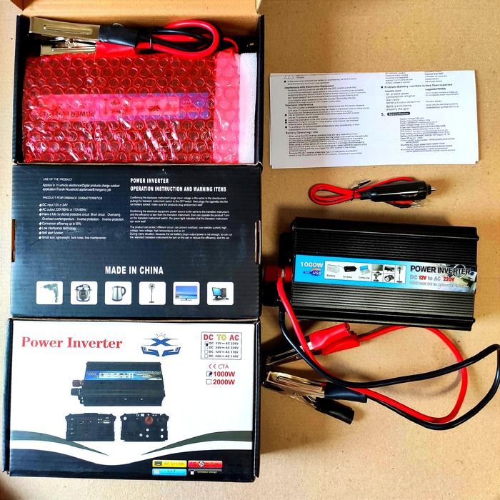 Інвертор 12в - 220в 1 квт 1000 вт (415Вват)