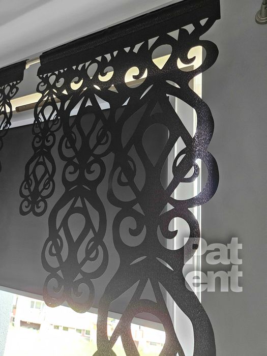 Firana panele ekranowe 60x100 cm żakardowe 2 sztuki na okno czarne