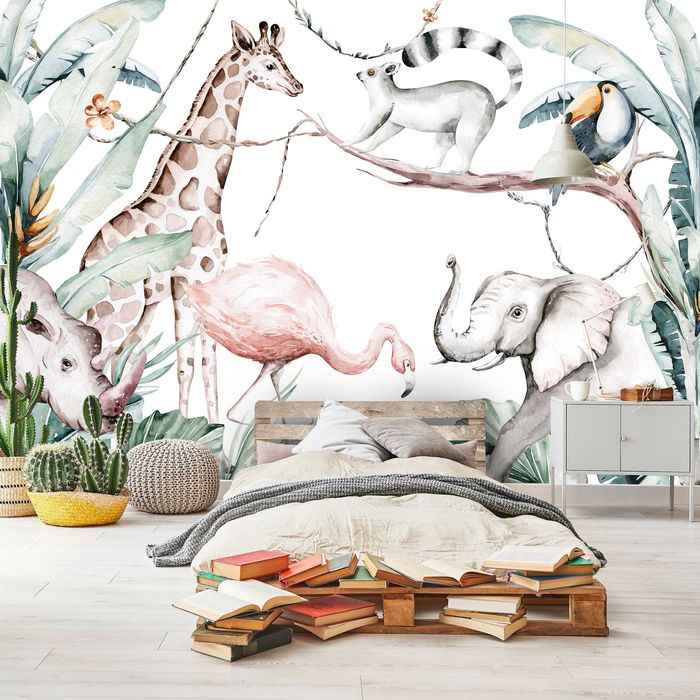 Fototapeta Zwierzaki Tropiki Las Natura 3D Twój Rozmiar + KLEJ