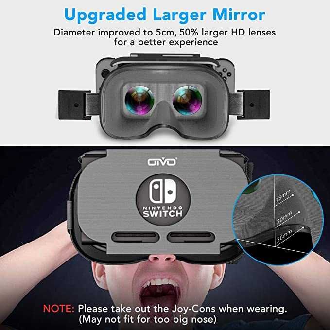 OIVO Okulary VR na Switch, 3D VR Okulary Wirtualnej Rzeczywistości
