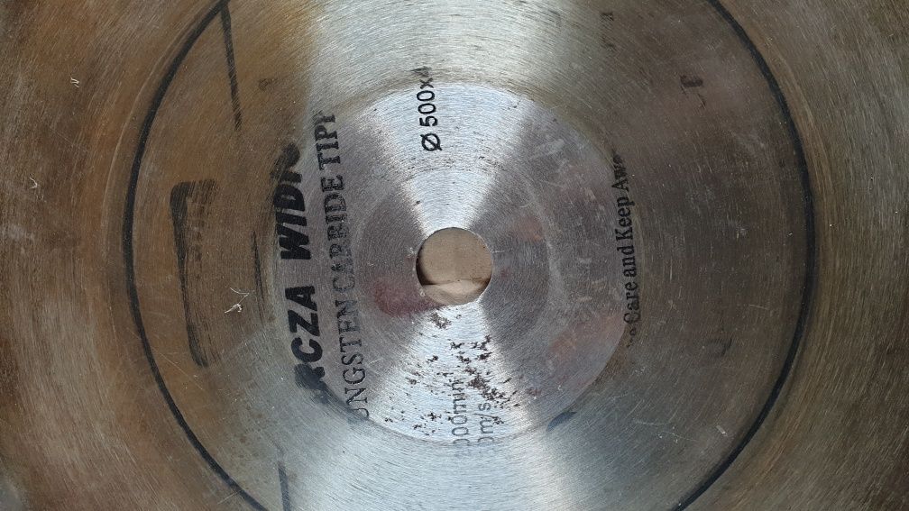 Sprzedam piłę tarczę widiową fi 50 cm na wałek fi 32 mm.