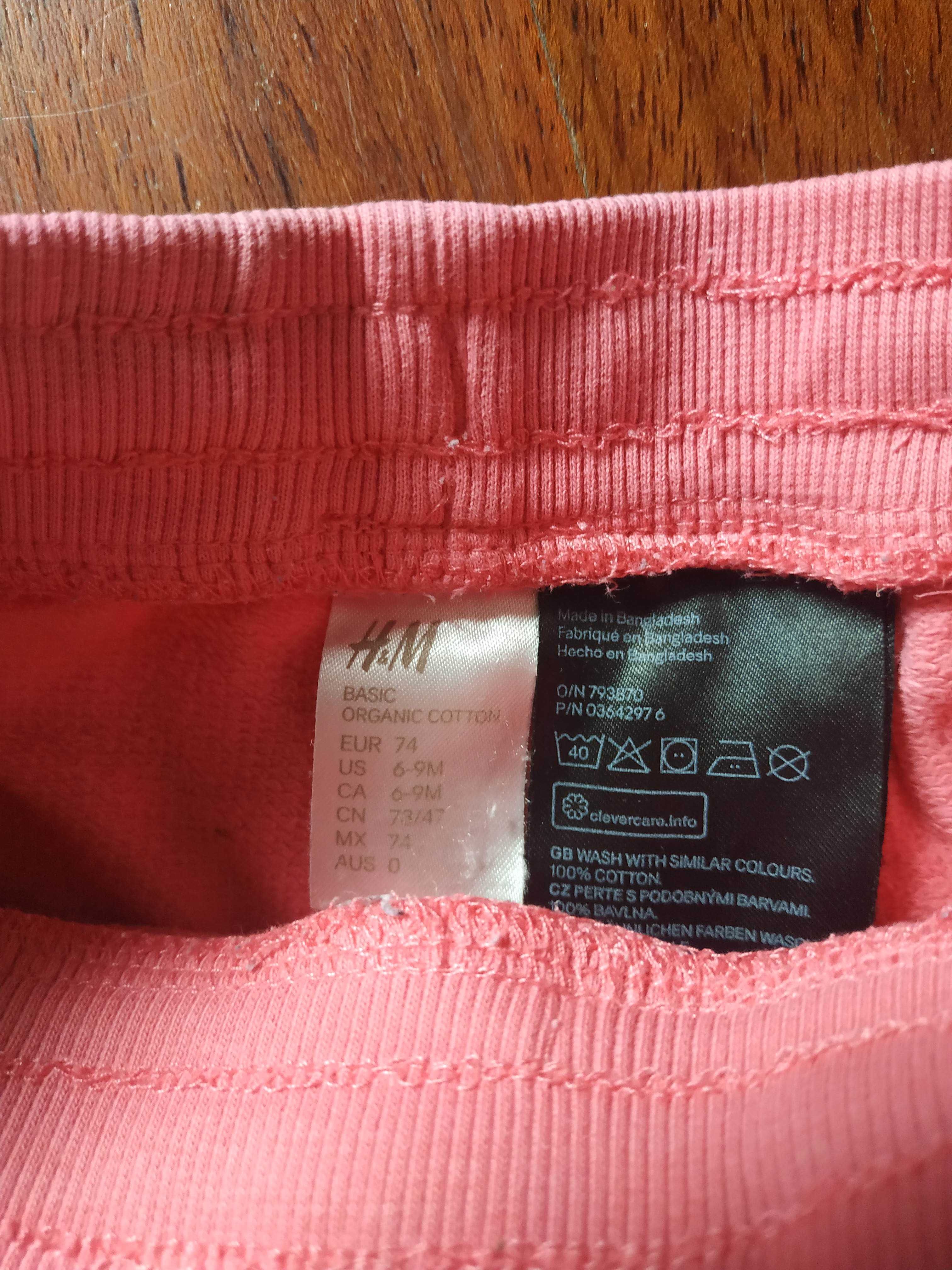 Zestaw 74 cm 6-9 m H&m Zara Next piżama bluza legginsy spodnie kapcie