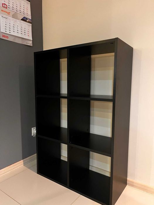 Regał Otwarty 3x2 Kostka Czarny Szafka KALAX