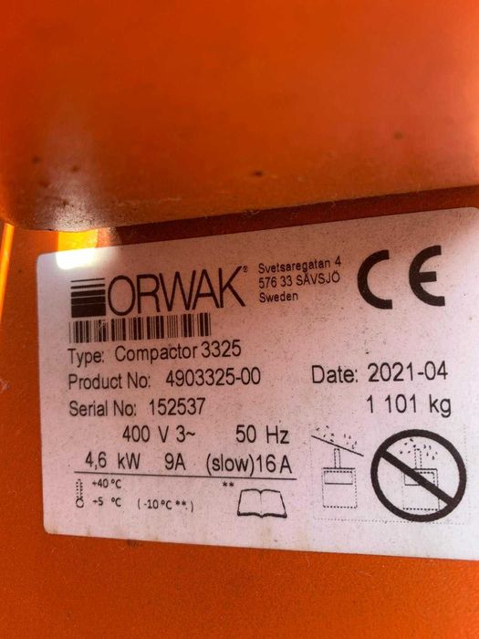 Belownica prasa do makulatury folii kartonu Orwak 3325 |2021r