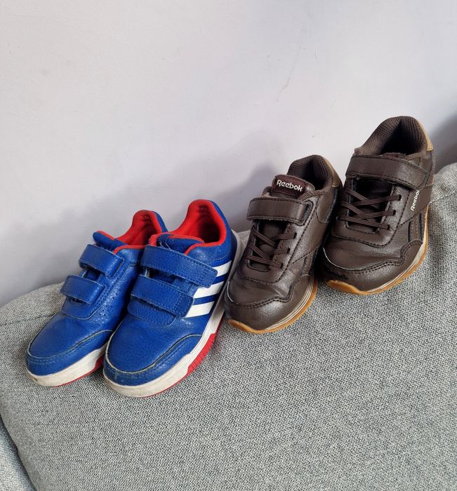 Adidasy chłopięce roz. 26 17cm Adidas Reebok niebieskie brązowe