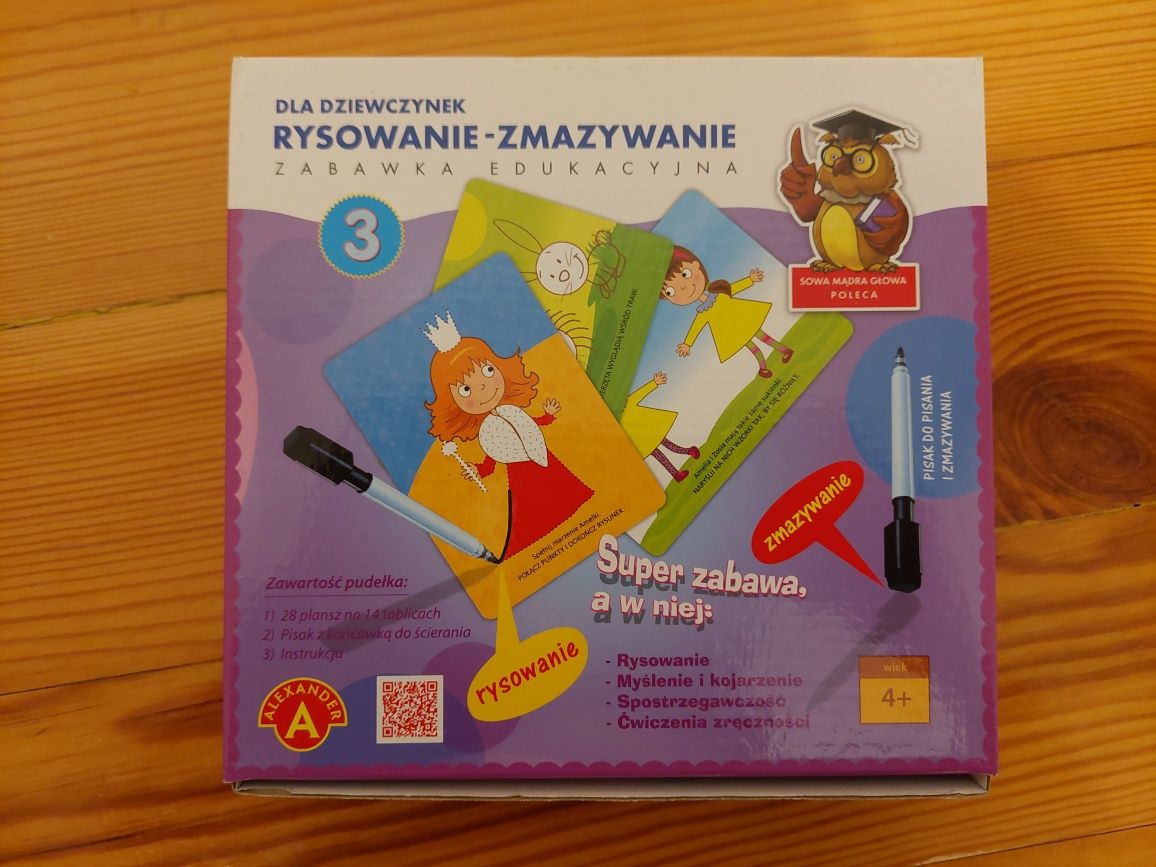 Zabawka edukacyjna dla dziewczynek Rysowanie-zmazywanie ALEXANDER, 4+