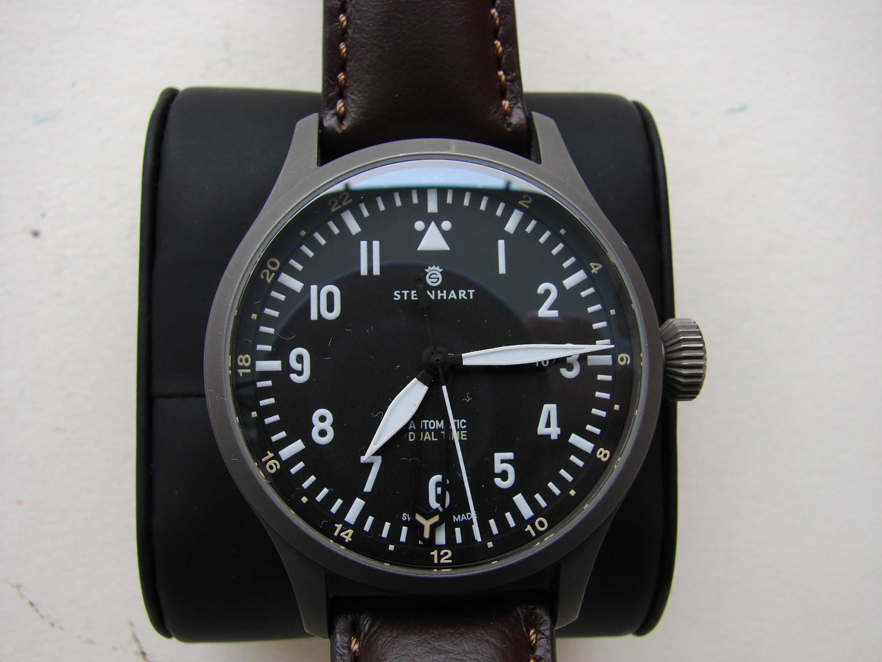 Zegarek automatyczny tytan Swiss ETA szafir Pilot Steinhart tool watch