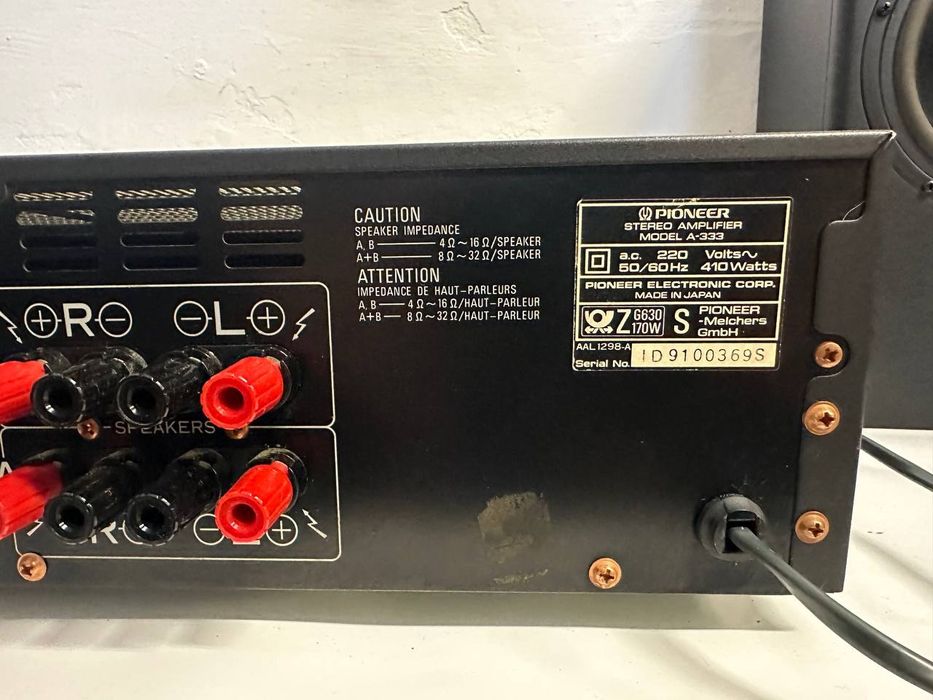 Wzmacniacz stereo Pioneer A-333, 2*90 Watt, Japan