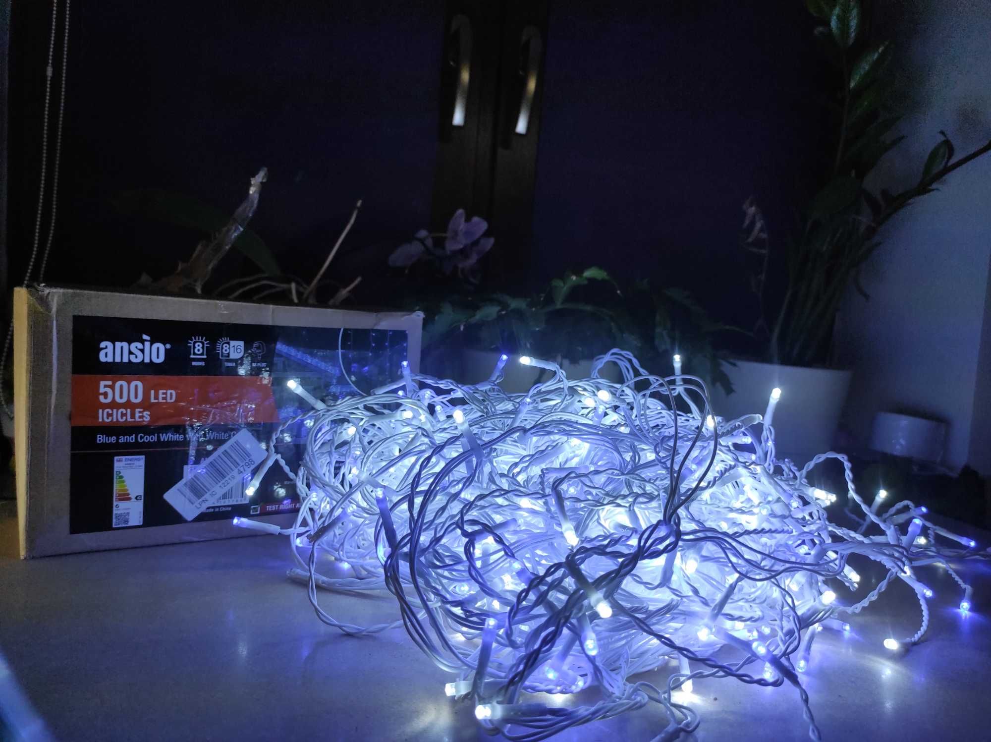 ANSIO 500 diod LED do wewnątrz i na zewnątrz 17 m i 10 m przewodu